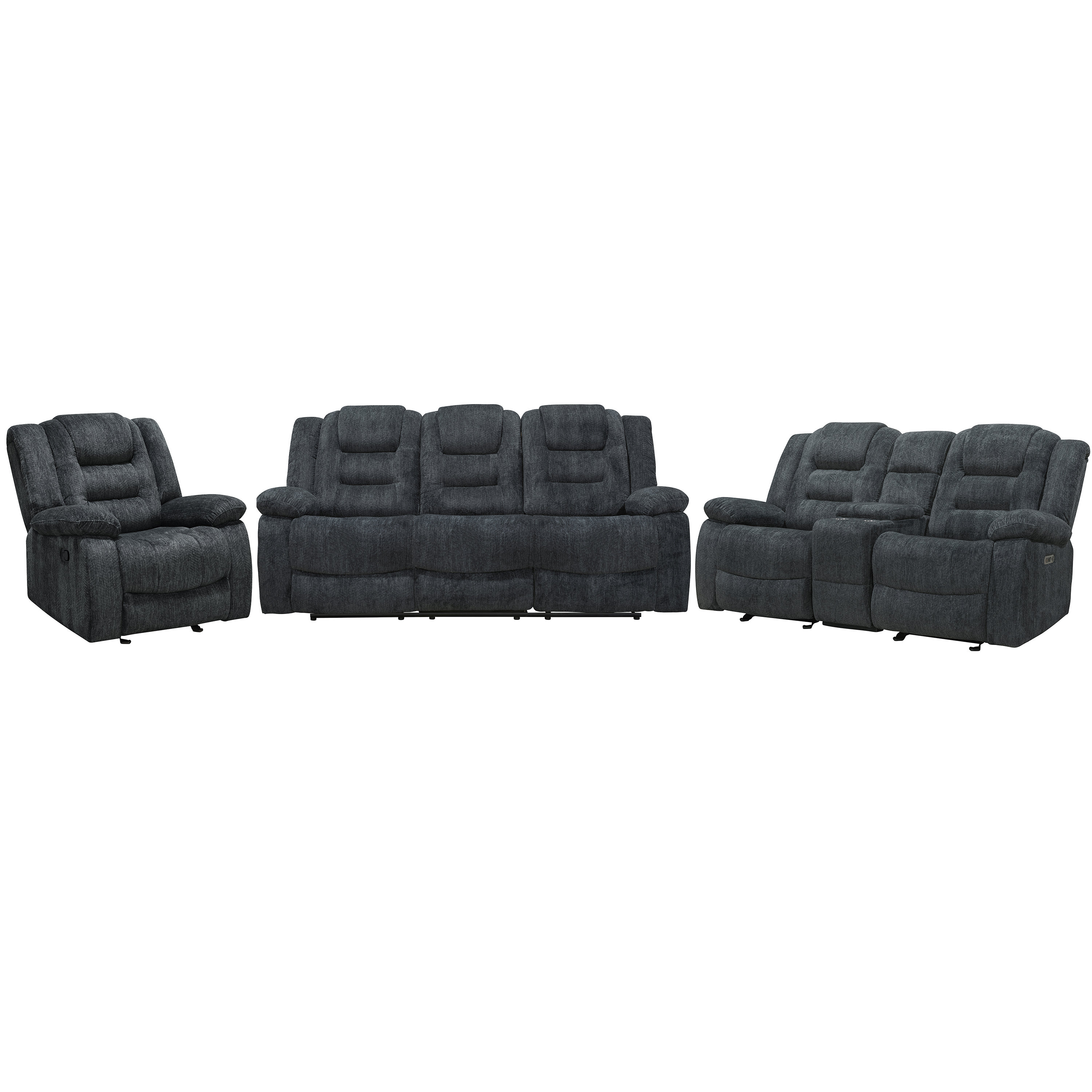 Latitude Run® Maddee 3 Piece Reclining Living Room Set & Reviews Wayfair