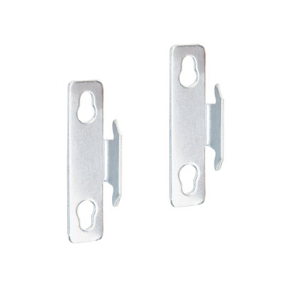 Mounting Bracket Set for Basic Curtain Rod, Silver Steel - Basics by Wayfair™