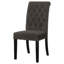 Chaises d'appoint capitonnées brun et rustique espresso