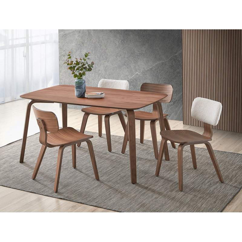 Ensemble de 2 chaises d'appoint à finition noyer White Boucle