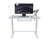 Uncaged Ergonomics Rise Up Glass Electric Standing Desk with Drawer and USB Charging - Height Adjustable Sit-Stand Home Office Desk, White-497212703