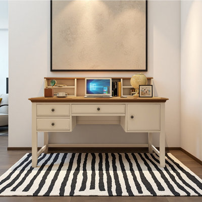 Bureau en bois massif de style américain minimaliste