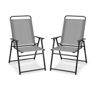 Outdoor Folding Sling Chairs With Armrest And Backrest