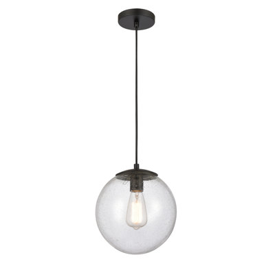 Luminaire suspendu en forme de globe à 1 lumière Aloys
