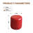 11.8In Small Round Faux Leather Upholstered Ottoman-122271823