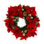 26" Holiday Poinsettia Wreath And 9' Garland