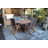 TURNBURY table with 6 x HENLEY Grey Textylene Reclining Folding High Back Armchair