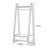 Ash Wood Coat Rack with Storage-112209496