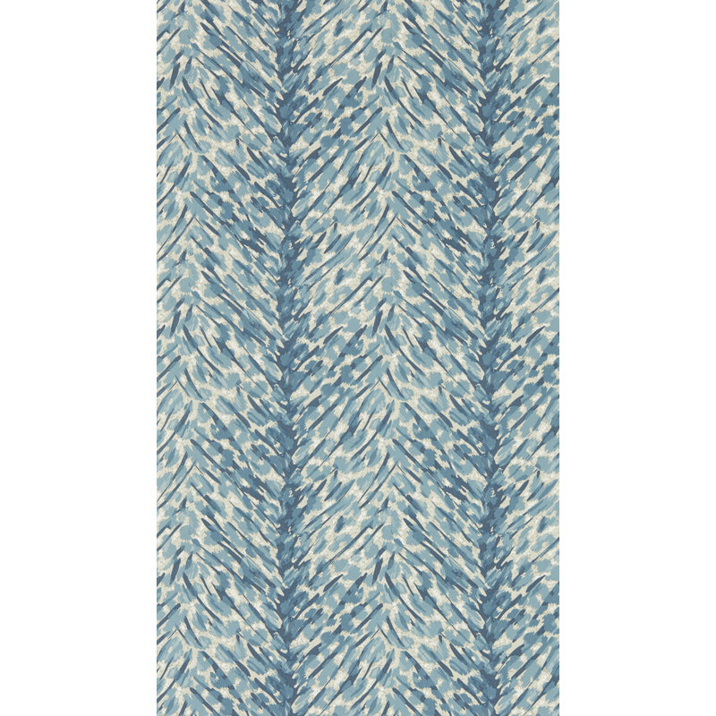 Jane X Clarke and Clarke Pokot 10.05m x 52cm Textured Wallpaper Roll, Denim