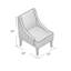 Fauteuil de chambre l 23 po Hilbert-17272108