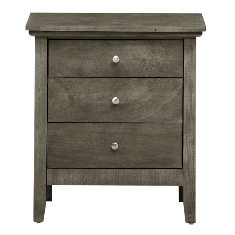 Table de chevet contemporaine grise pour une vie moderne, Gris