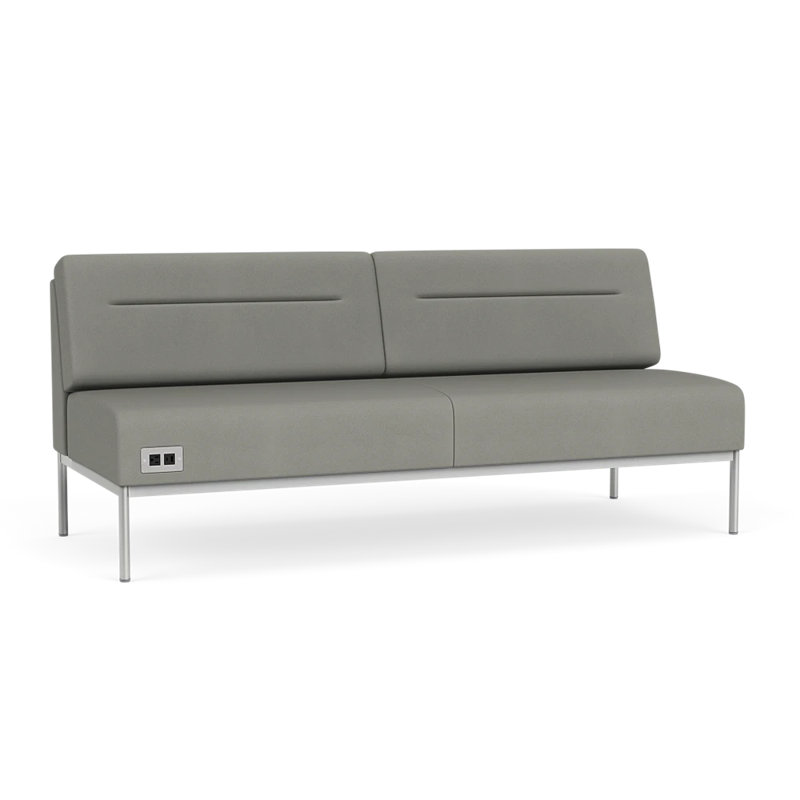 Canapé Darsey, Avec alimentation, Argent argent, Patriot Plus