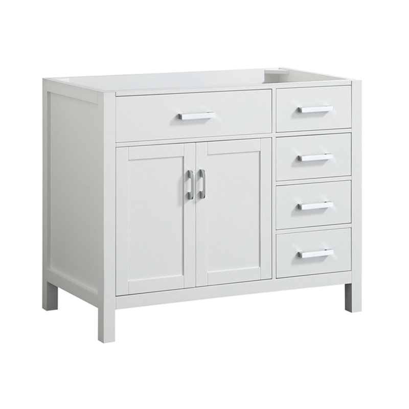 Base de meuble-lavabo simple 42 po Petrel, Blanc