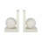 Set Of 2 6" Marble Bookend With 3" Orb-1556473868