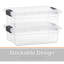 Boîte de rangement transparente Superio avec couvercle, bacs de rangement en plastique de 3,5 pintes pour l'organisation, caisses empilables, sans BPA, non toxiques, sans odeur, organisateurs pour la maison, le bureau, l'école et le dortoir, paquet de 36-751124901