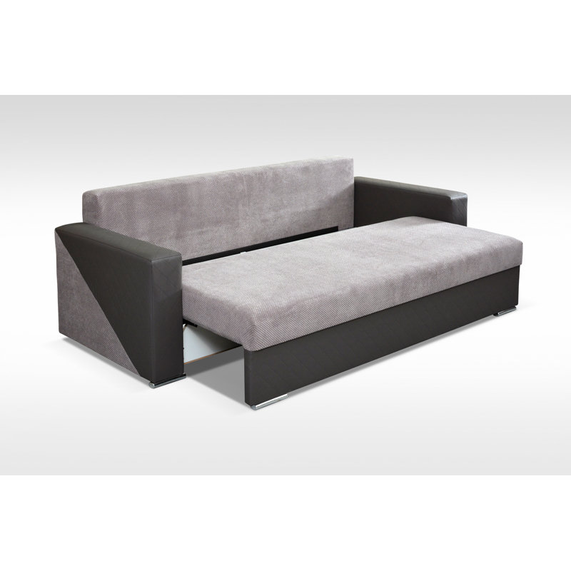 Egan Upholstered 94'' Sleeper Sofa, Gray