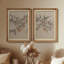Décoration murale botanique minimaliste à motif de branches de pêche - ensemble de 2 reproductions d'art encadrées de qualité supérieure sur papier 26 po x 36 po-1328530268
