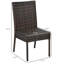 Chaises de patio modernes, rotin en acier, ensemble de 4 pièces pour les repas en plein air