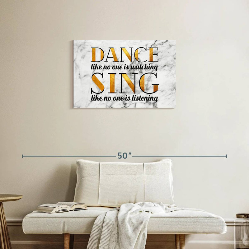 Tergel Dance And Sing Quotes, H 20 po x l 30 po