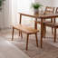 Drea Small Walnut Effect Wooden Dining Table With 2 Chairs & Bench - Traditional Rustic Farmhouse Style