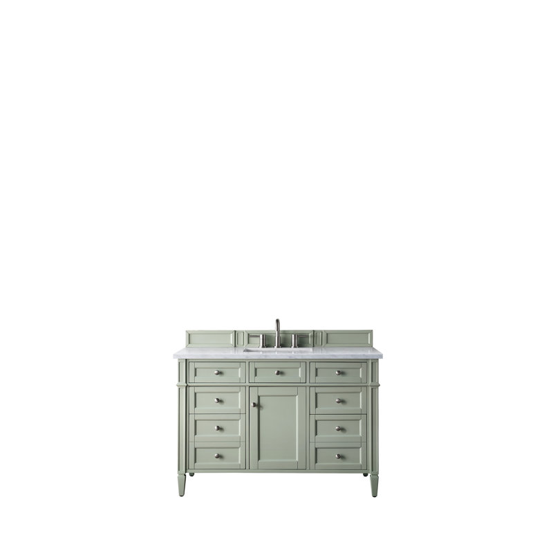 Brittany 48'' W Single Vanity, Eternal Jasmine Pearl, Sage Green