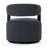 Dowsett - Modern Charcoal Fabric Swivel Accent Chair
