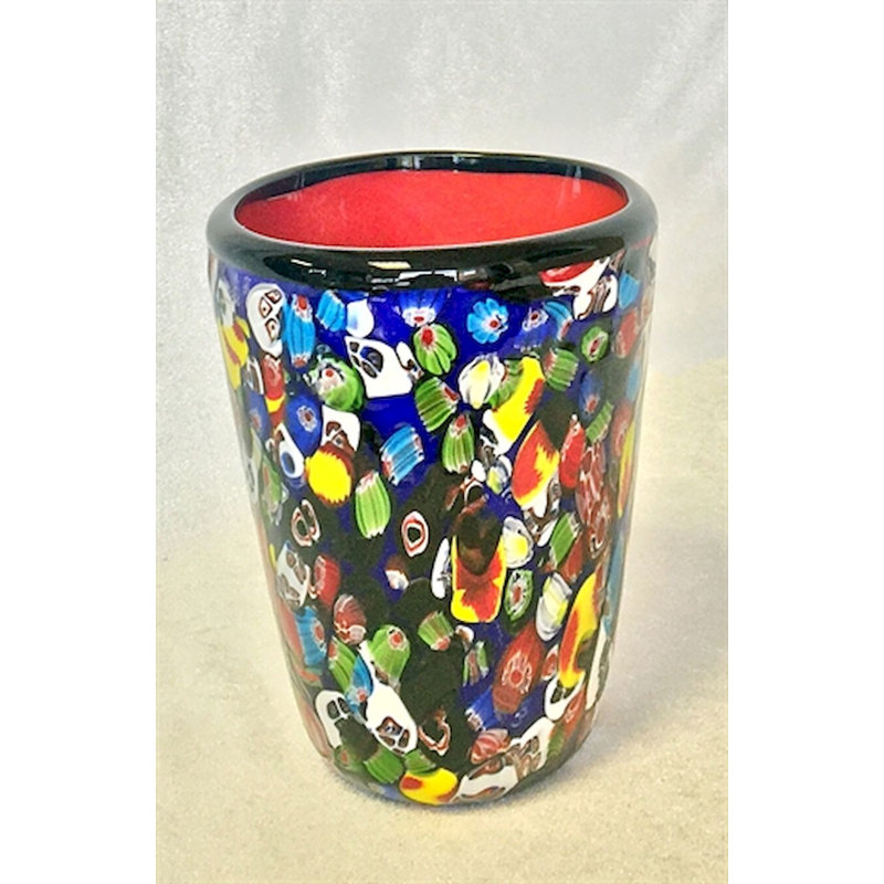 Glass Table Vase, 8" H x 8" W x 6" D