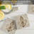 Deco Fleur 4-Pack Square Tumbled Tile Coasters