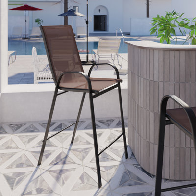 Artu Steel Sling Outdoor Barstool