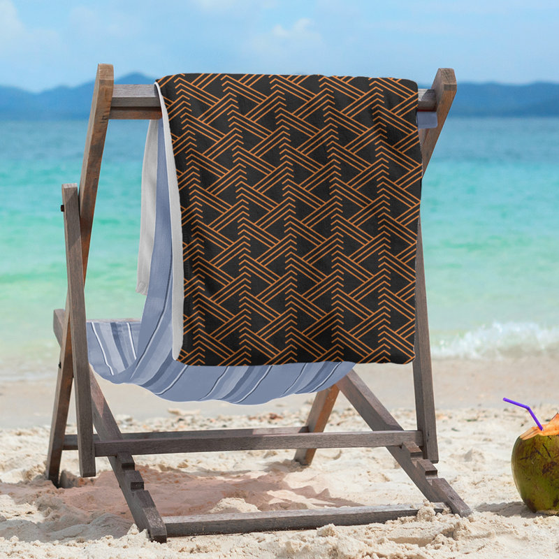Beach Towel, Black, Poly/Cotton