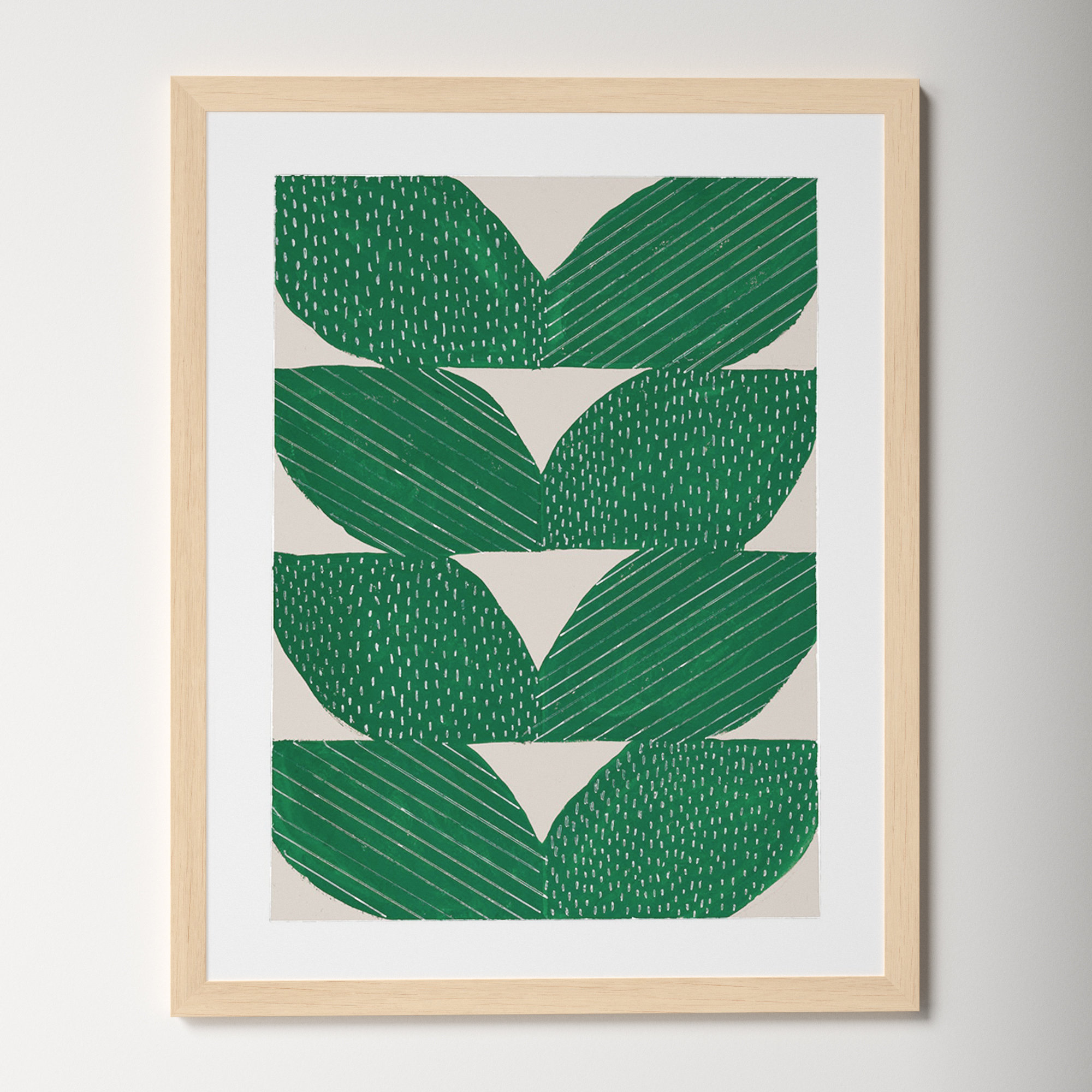 Chevron by Andrea Stokes, 50" H x 40" W x 1.25" D, Brown