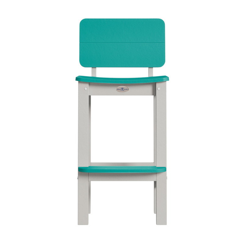 Tabouret Shoreline, Gris anse / bleu verre de mer