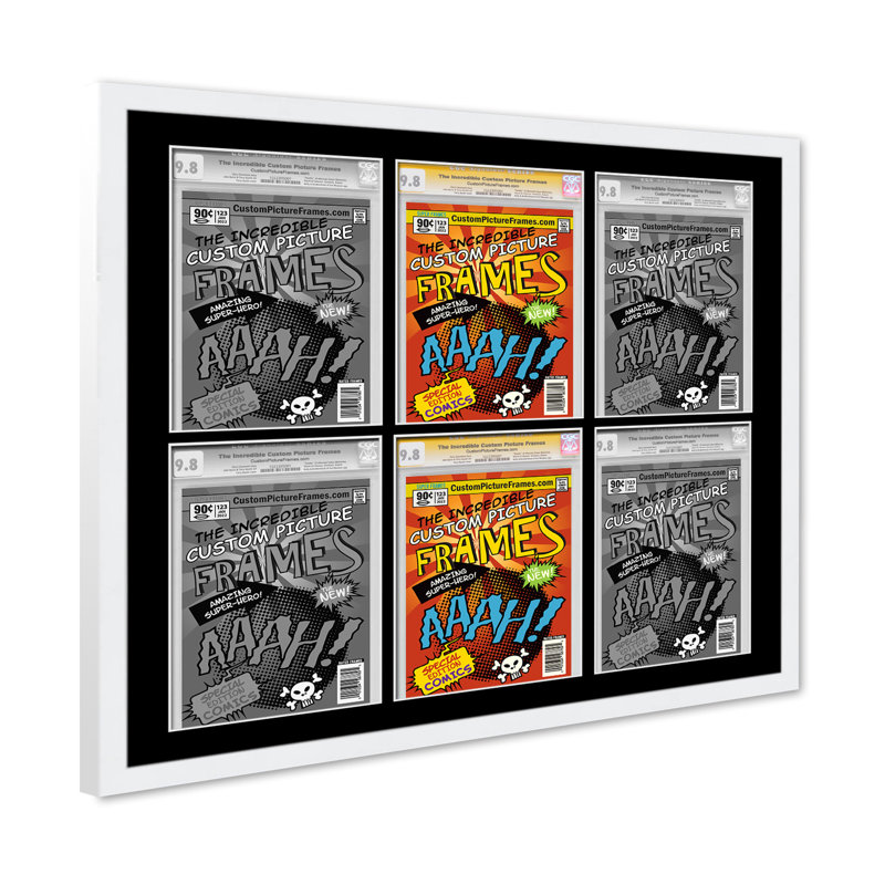 Cadre photo Collage, 8,125 po x 13 po, 30 po x 30 po, Blanc / noir
