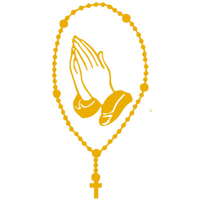 Décalcomanie murale rosary catholique