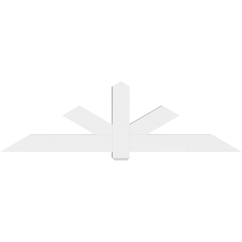 Support de pignon en PVC de qualité architecturale Kennewick, H 24,5 po x l 84 po (pas: 7/12), P 4 po x F 6 po