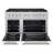 ZLINE 48 in. Paramount Dual Fuel Satin Steel Range w/ 8 Burners & White Matte Doors