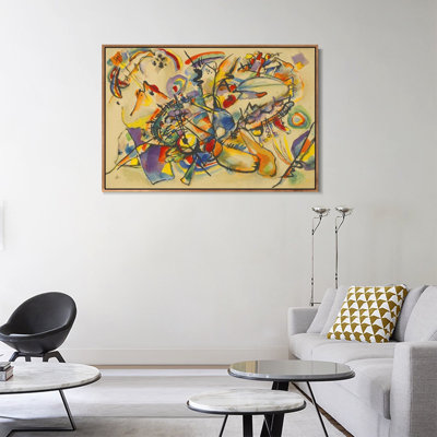 Impression sur toile encadrée, impression par estampe numérique (non doublée) (4) par Wassily Kandinsky Wall Art Living Office Home Decorations