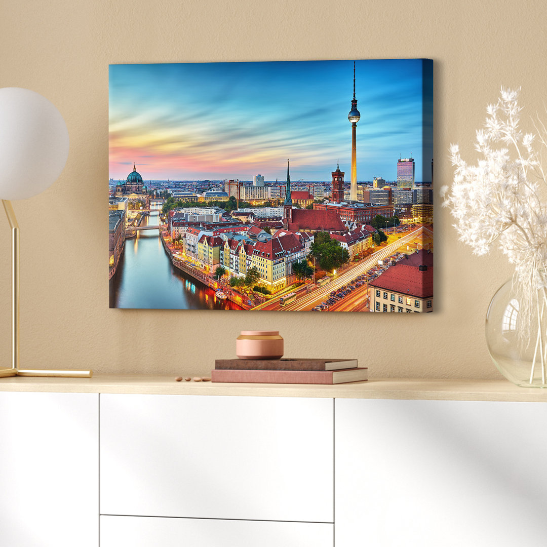 Premium Leinwanddruck – Leinwandbild Berlin Panorama