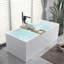 Baignoire de trempage autoportante en acrylique 67 po. X 32 po.-83677358
