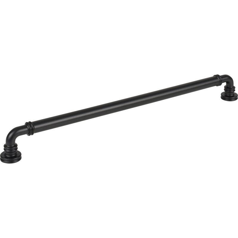 Cranford Bar Pull, Flat Black, 12" Center to Center