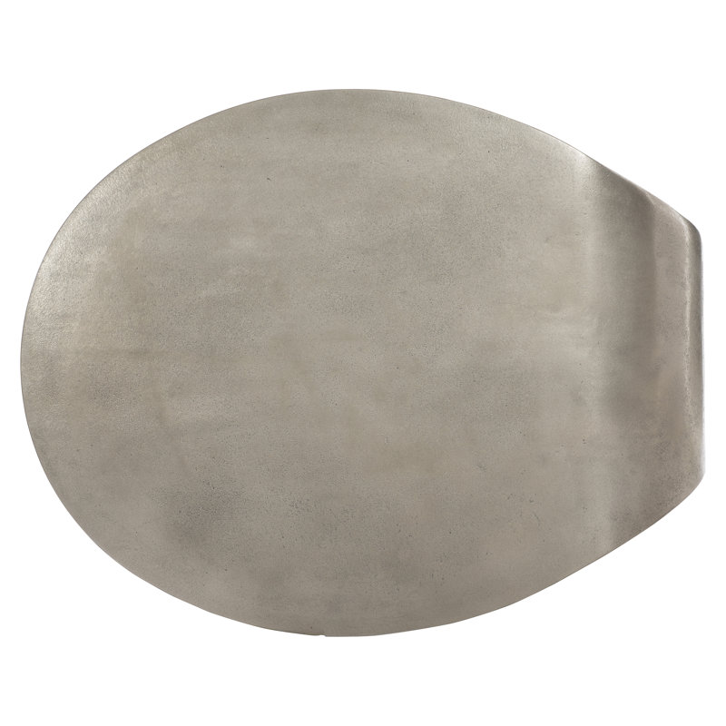 Kaori 52" Gray Transitional Rectangular Metal Coffee Table