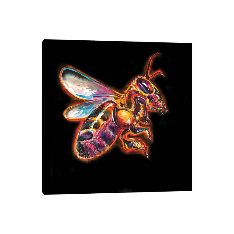 Honey Bee by Weekday Best - Wrapped Canvas Print, 30.48 cm H x 30.48 cm W