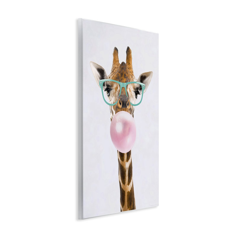 «Bubblegum Hipster Giraffe» par Reinders, H 19 po x l 13 po