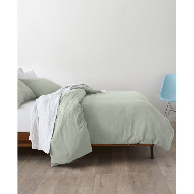 Home Box Stitch Comforter, Sage, Queen Comforter + 6 Additional Pieces