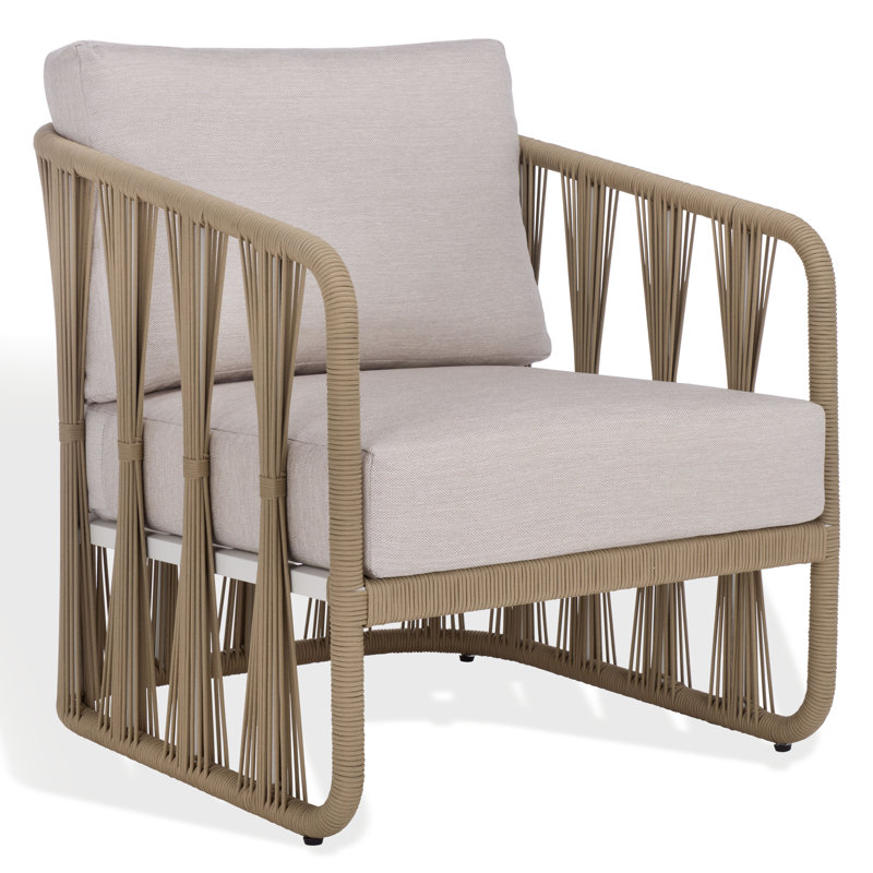 Franklyn Rope And Aluminum Patio Chair, Tan