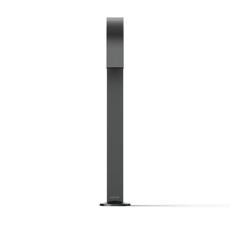 Components Bathroom Sink Spout With Ribbon Design, Matte Black