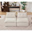 Canapé modulaire, sans accoudoirs, bricolage à souhait, tissu en chenille doux, canapé-lit à dossier nuque, coin lecture ou appartement, coussin lombaire, 2 sièges, rembourré-89146585