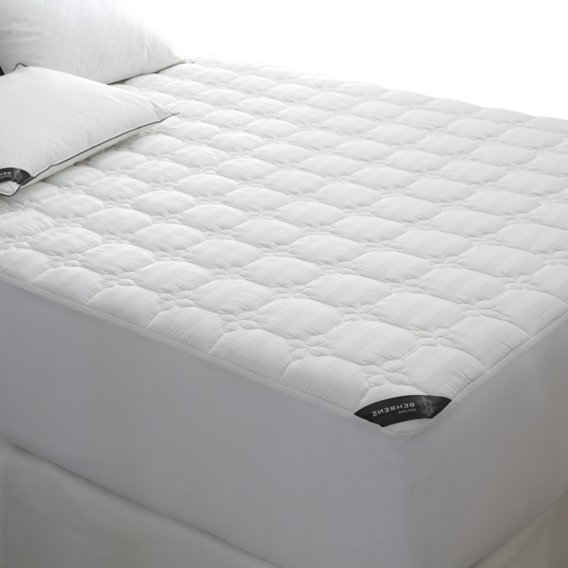 Full Size White Cotton Waterproof Mattress Topper with Stain Protection