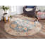 Tapis oriental en jute / sisal / coton bleu / beige / orange Evansville-1696145838