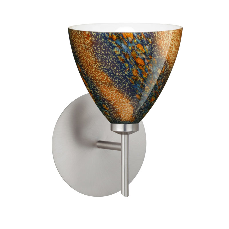 Mia Armed Sconce, Satin Nickel, Magma, Incandescent